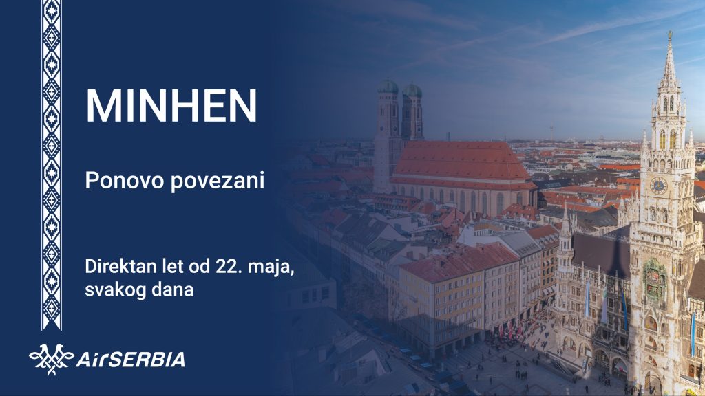 Air Serbia ponovo povezuje Beograd i Minhen: Svakodnevni direktni letovi od 22. maja - Palanka info