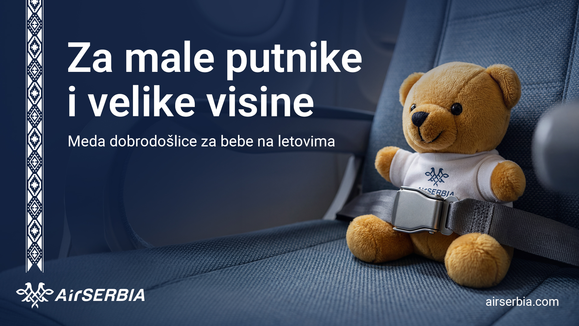 Topla dobrodošlica na nebu: Er Srbija poklanja plišane mede najmlađim putnicima - Palanka info
