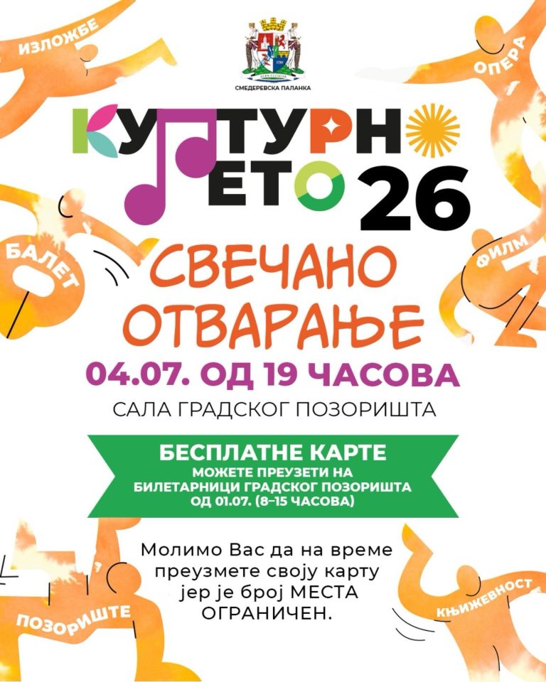 ODBROJAVANJE DO KULTURNOG LETA '26: SVEČANO OTVARANJE ZAKAZANO ZA 4. JUL U GRADSKOM POZORIŠTU - Palanka info