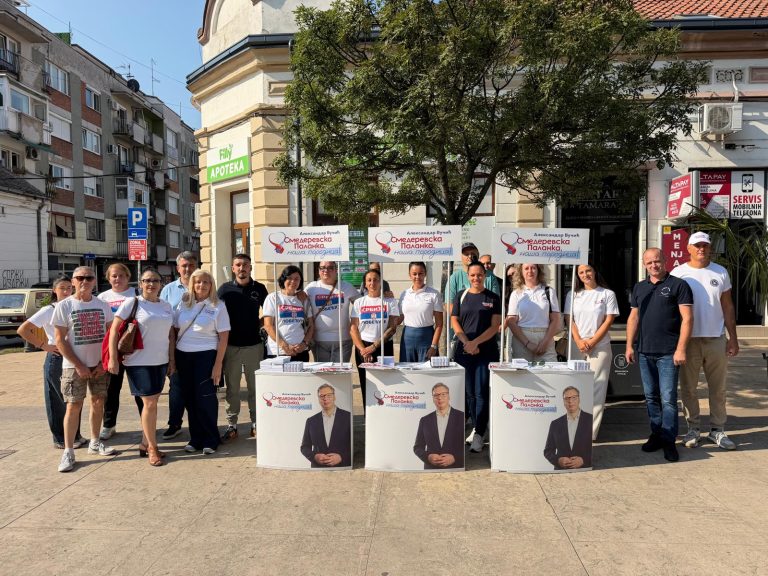 USPEŠNA AKCIJA SRPSKE NAPREDNE STRANKE U SMEDEREVSKOJ PALANCI: Direktan razgovor sa građanima o planovima i razvoju opštine - Palanka info