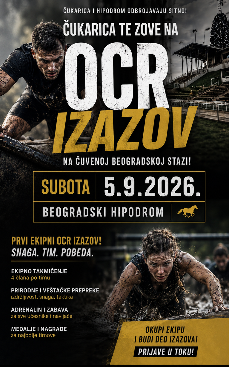 Čukarica i Hipodrom odbrojavaju sitno: U subotu, 5. septembra, prvi ekipni OCR izazov na čuvenoj beogradskoj stazi - Palanka info