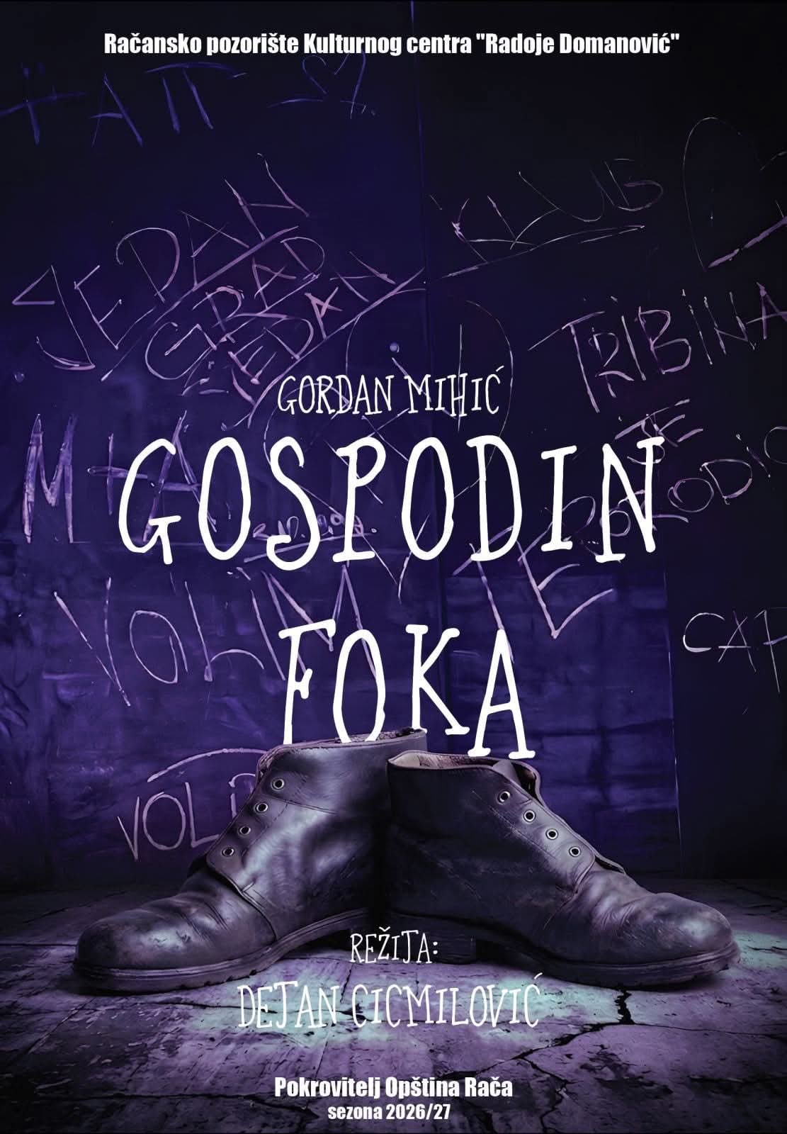 Predstava "Gospodin Foka" 1. oktobra u Smederevskoj Palanci: Duhovita drama o usamljenosti - Palanka info